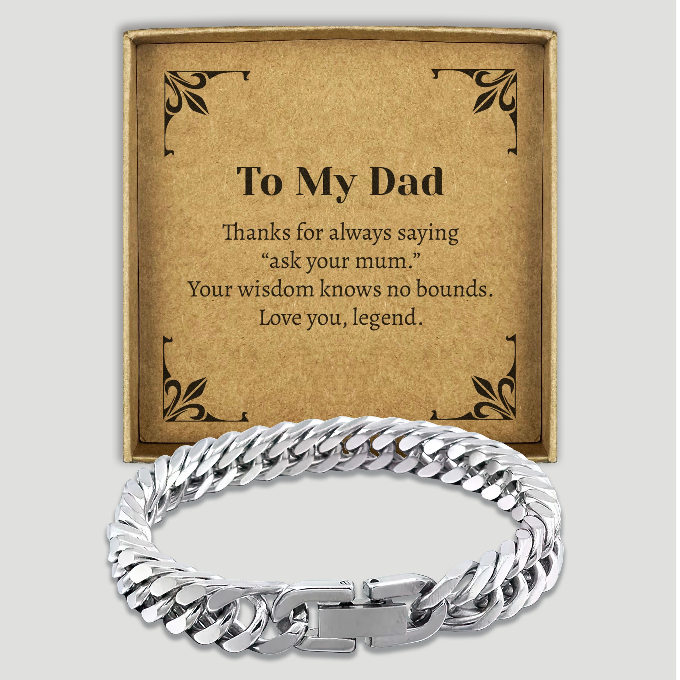 Being Your Favourite Child Is Gift Enough - Choice of 4 Bracelets - Jewelry Gifts for Dad
