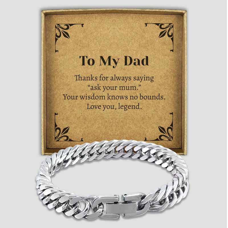 Being Your Favourite Child Is Gift Enough - Choice of 4 Bracelets - Jewelry Gifts for Dad