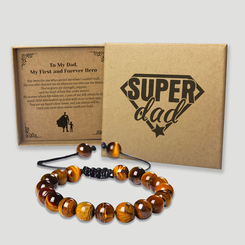 To My Dad, My First and Forever Hero - Choice of 4 Bracelets - Jewelry Gifts for Dad