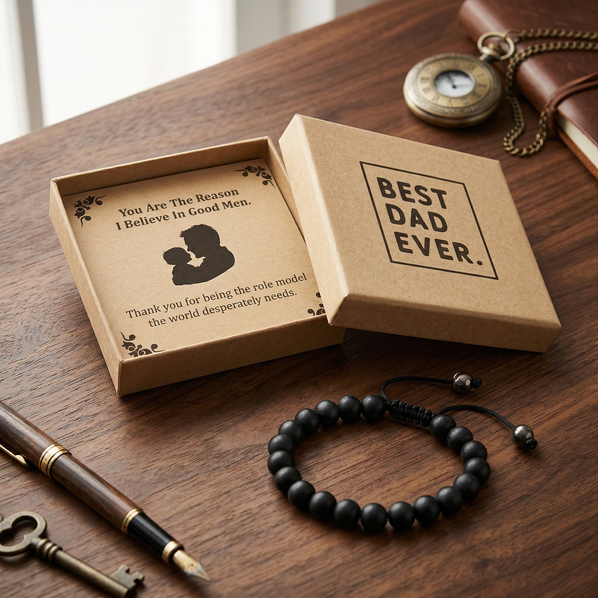 Best Dad Ever - Choice of 4 Bracelets - Jewelry Gifts for Dad