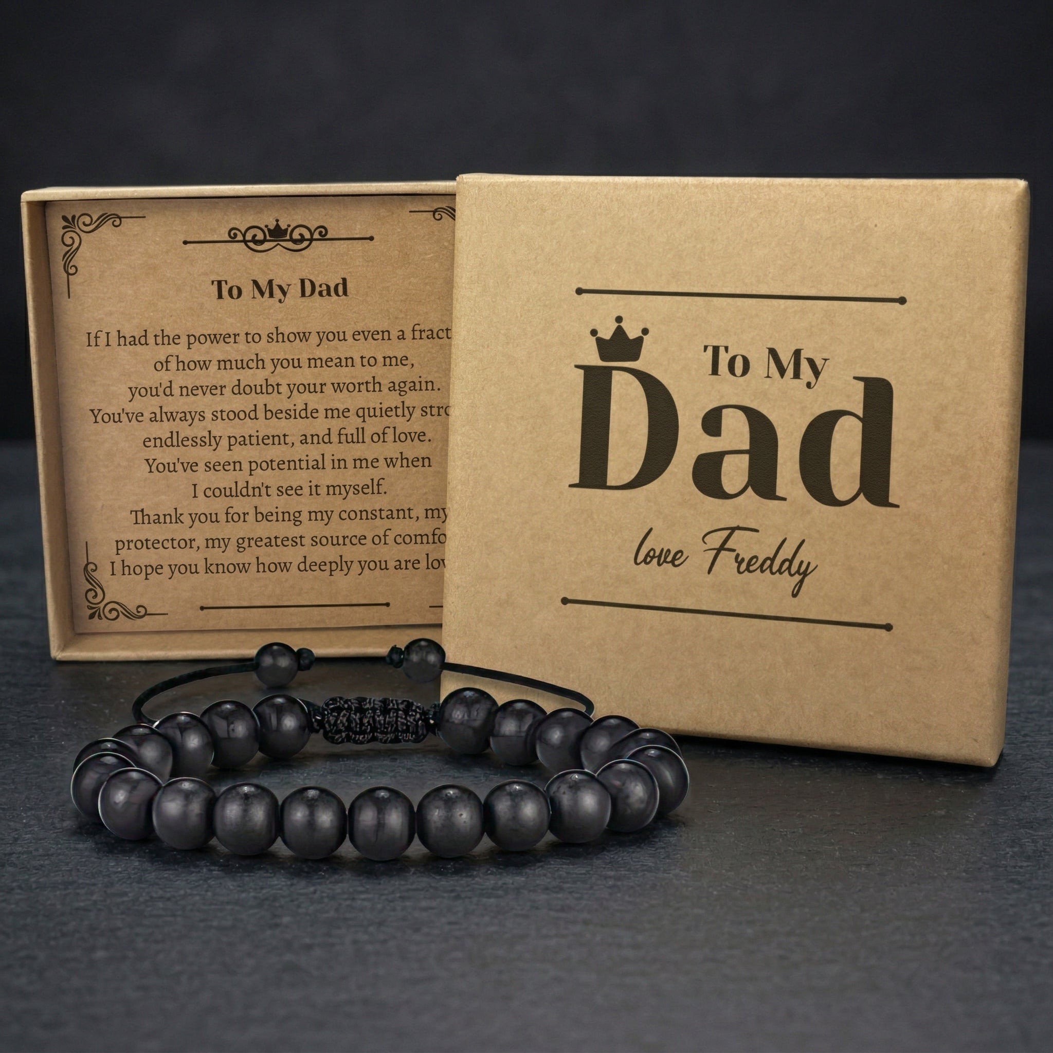 PERSONALISED To My Dad, My Constant, My Protector - Choice of 4 Bracelets - Jewelry Gifts for Dad