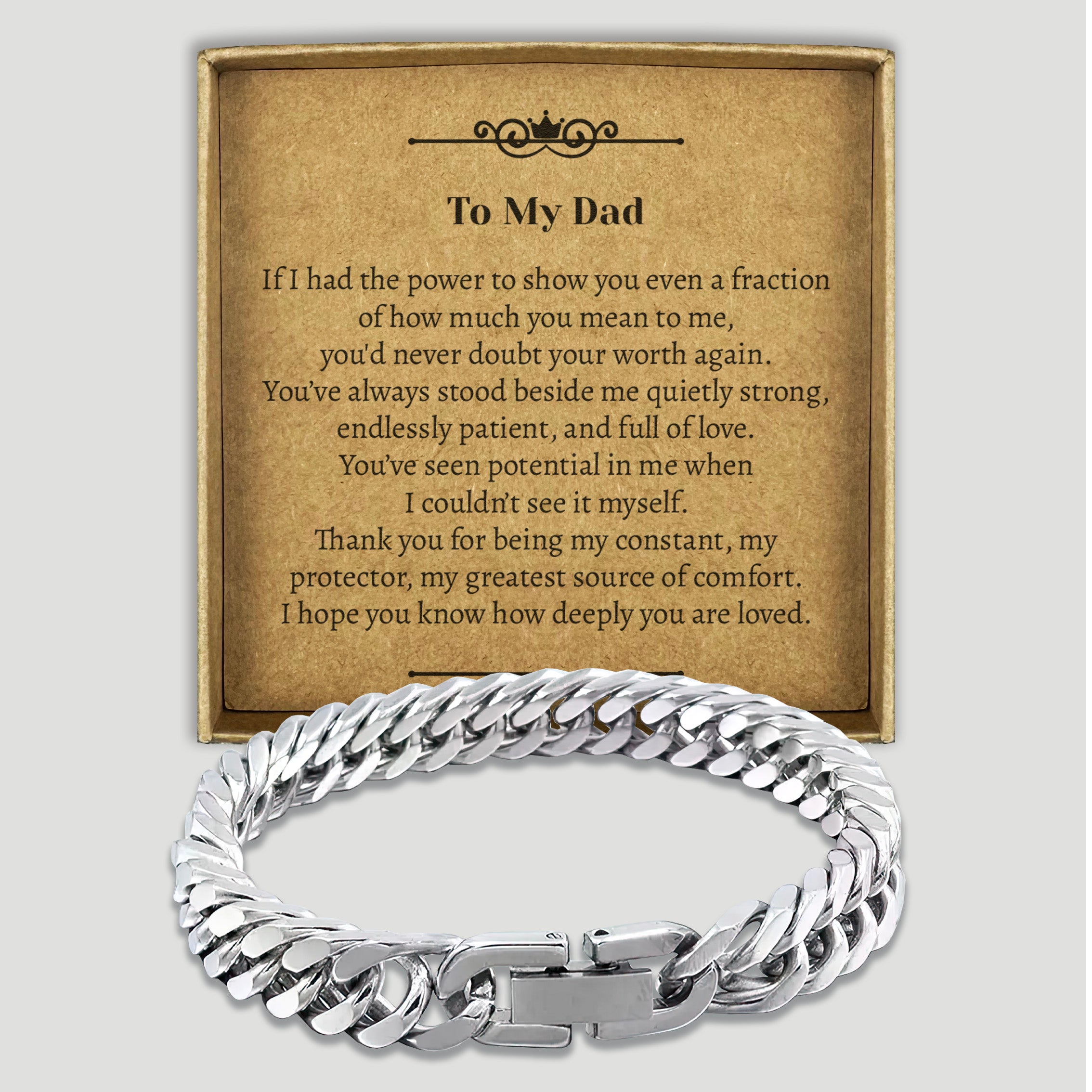 PERSONALISED To My Dad, My Constant, My Protector - Choice of 4 Bracelets - Jewelry Gifts for Dad