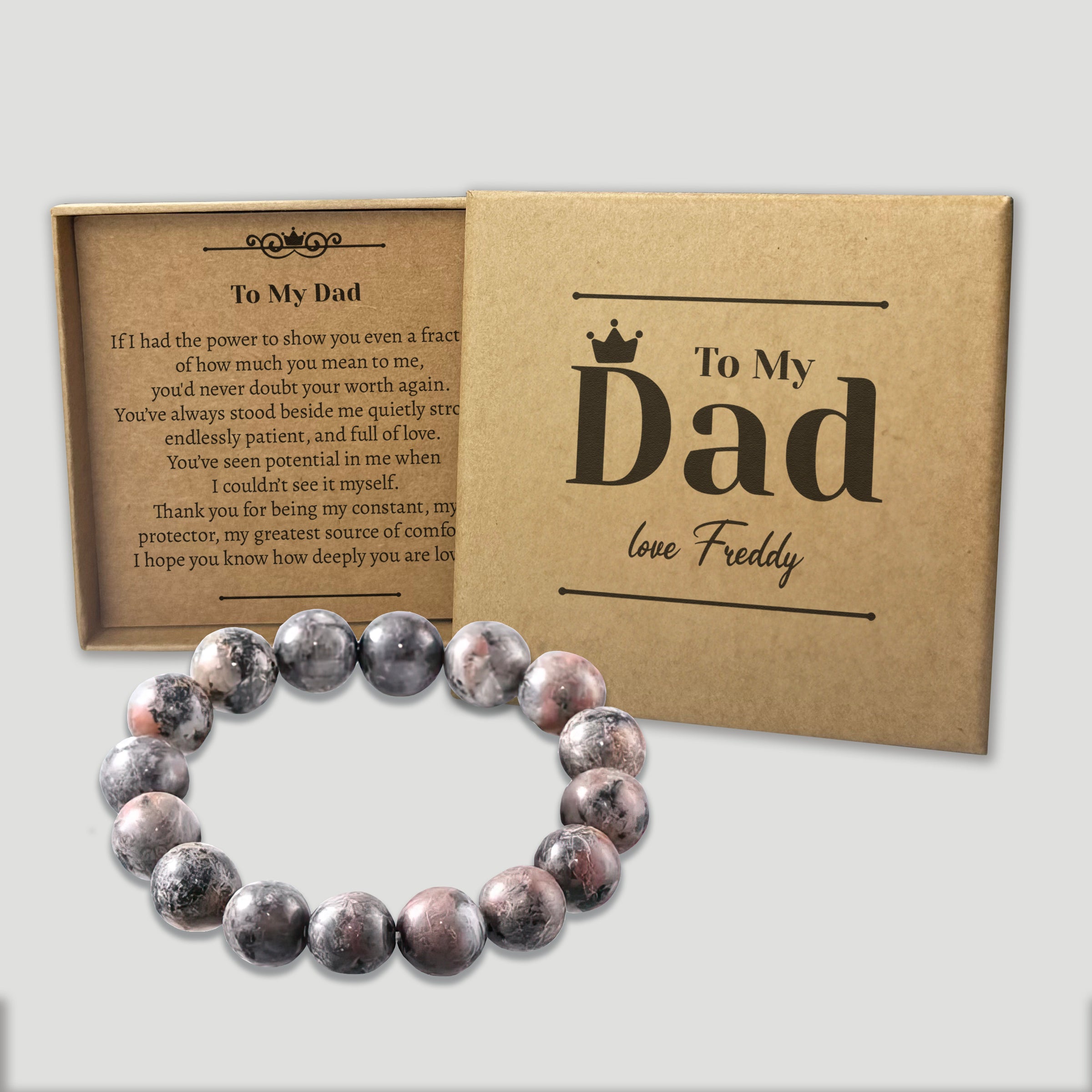 PERSONALISED To My Dad, My Constant, My Protector - Choice of 4 Bracelets - Jewelry Gifts for Dad