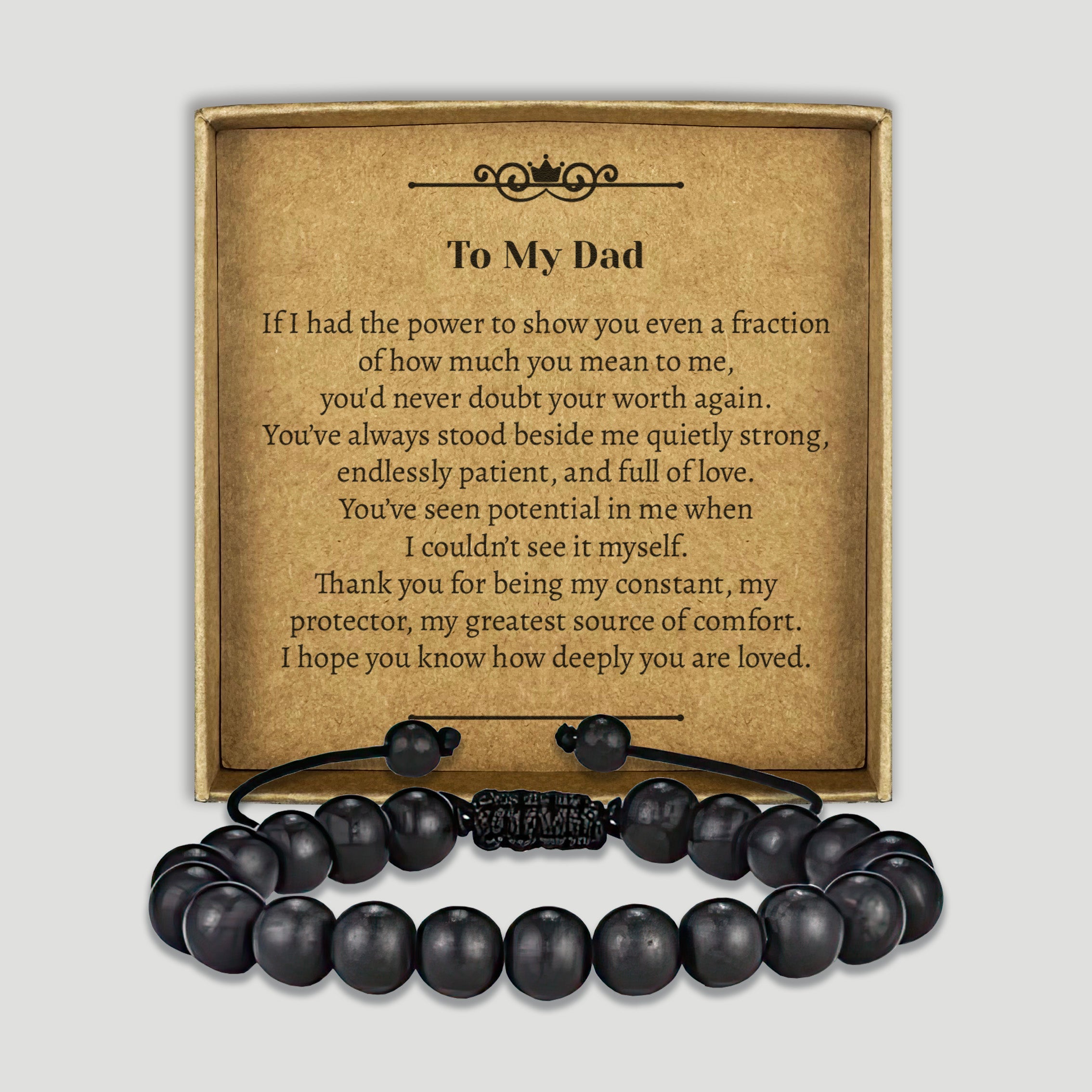 PERSONALISED To My Dad, My Constant, My Protector - Choice of 4 Bracelets - Jewelry Gifts for Dad