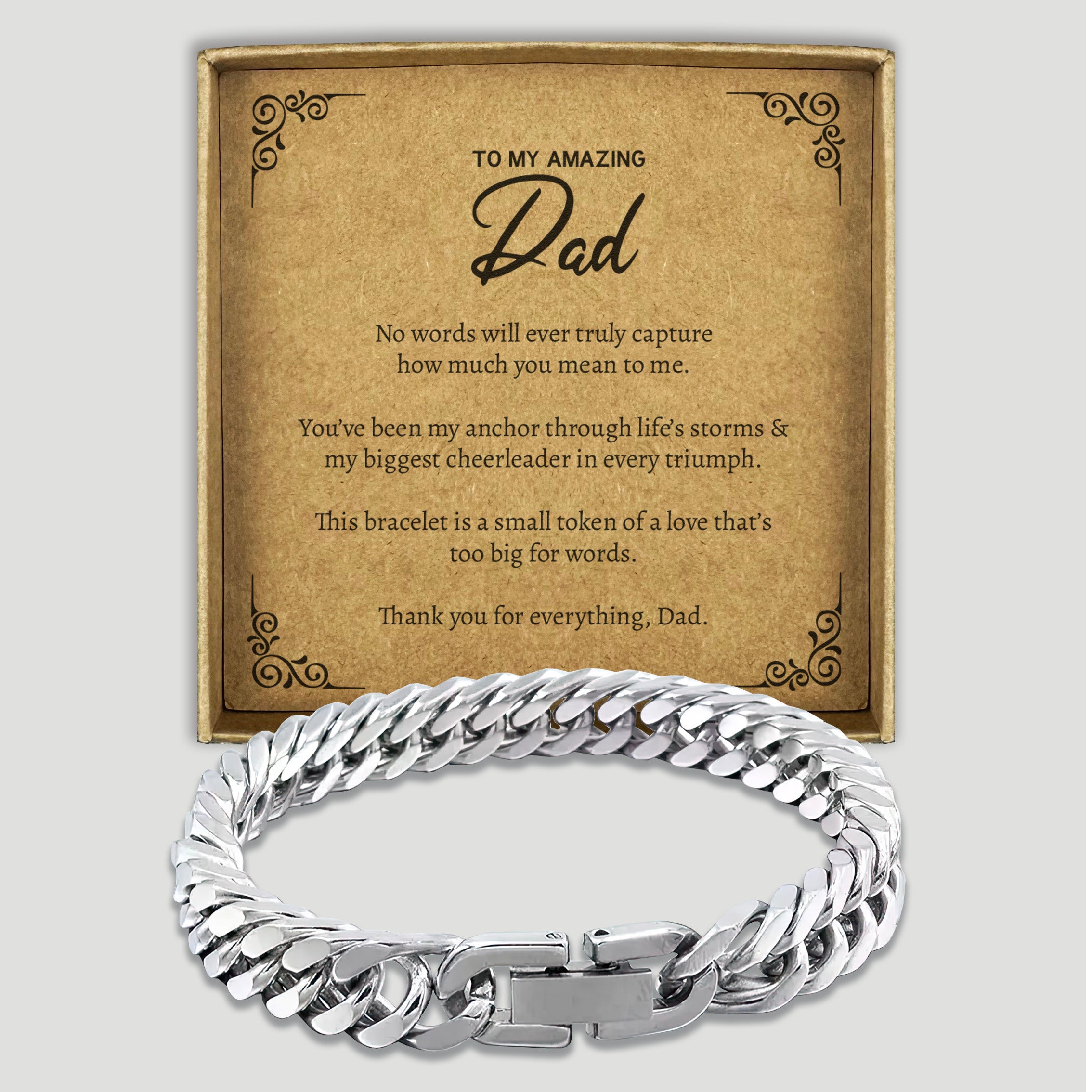 To My Amazing Dad - Choice of 4 Bracelets - Jewelry Gifts for Dad