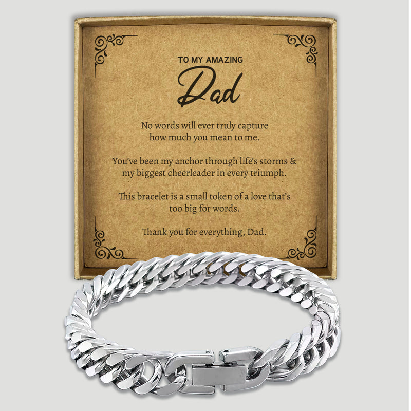 To My Amazing Dad - Choice of 4 Bracelets - Jewelry Gifts for Dad