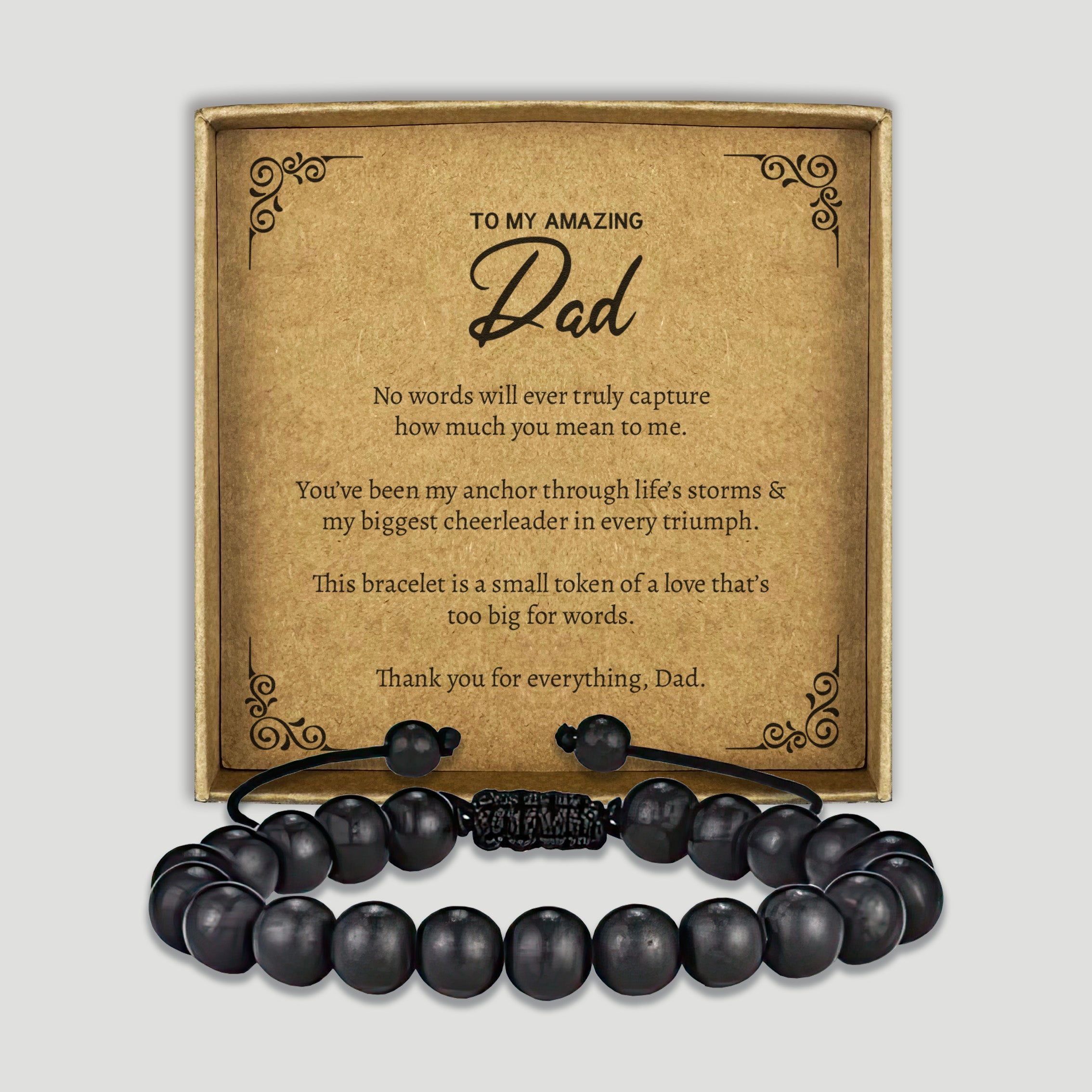 To My Amazing Dad - Choice of 4 Bracelets - Jewelry Gifts for Dad