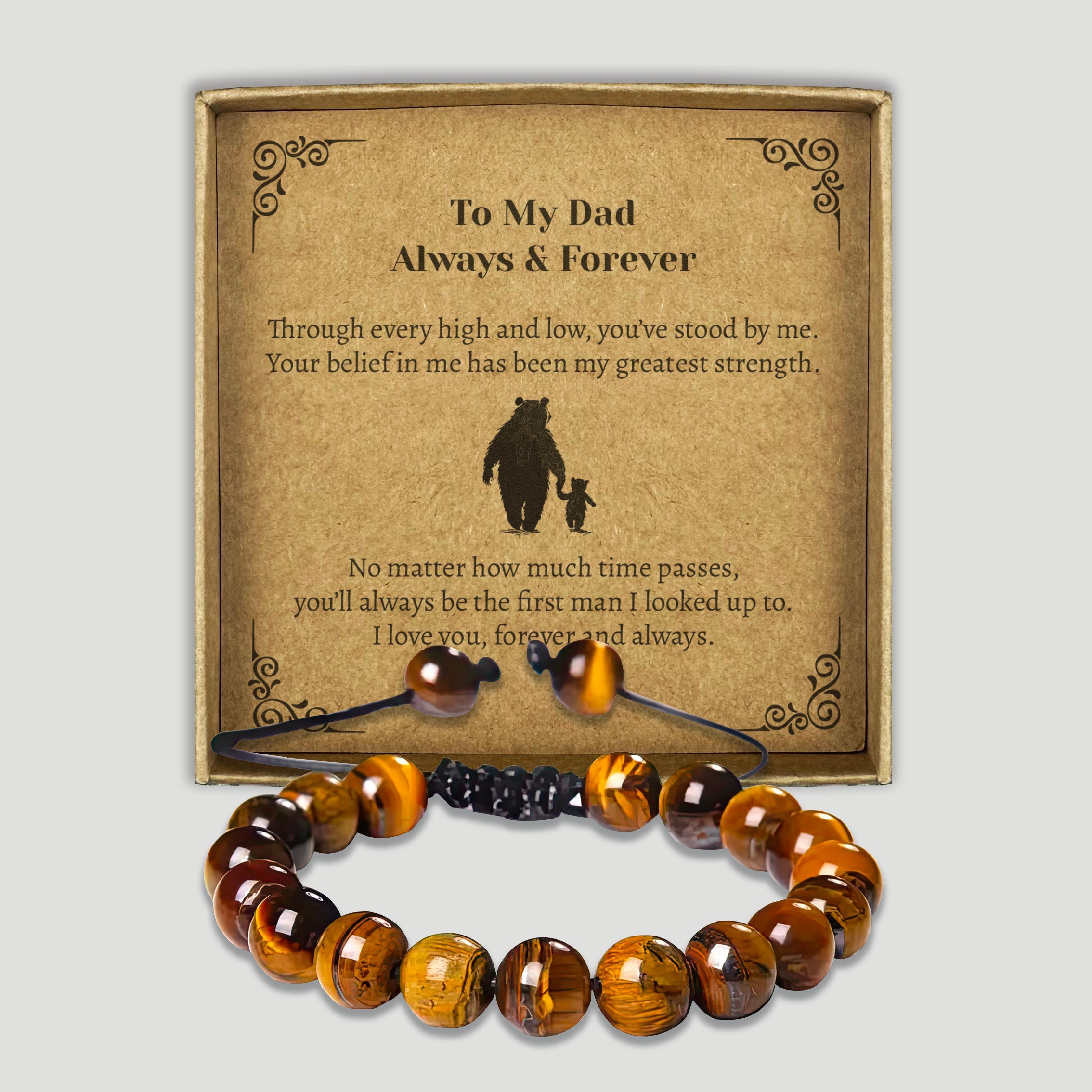 To My Dad Always & Forever - Choice of 4 Bracelets - Jewelry Gifts for Dad