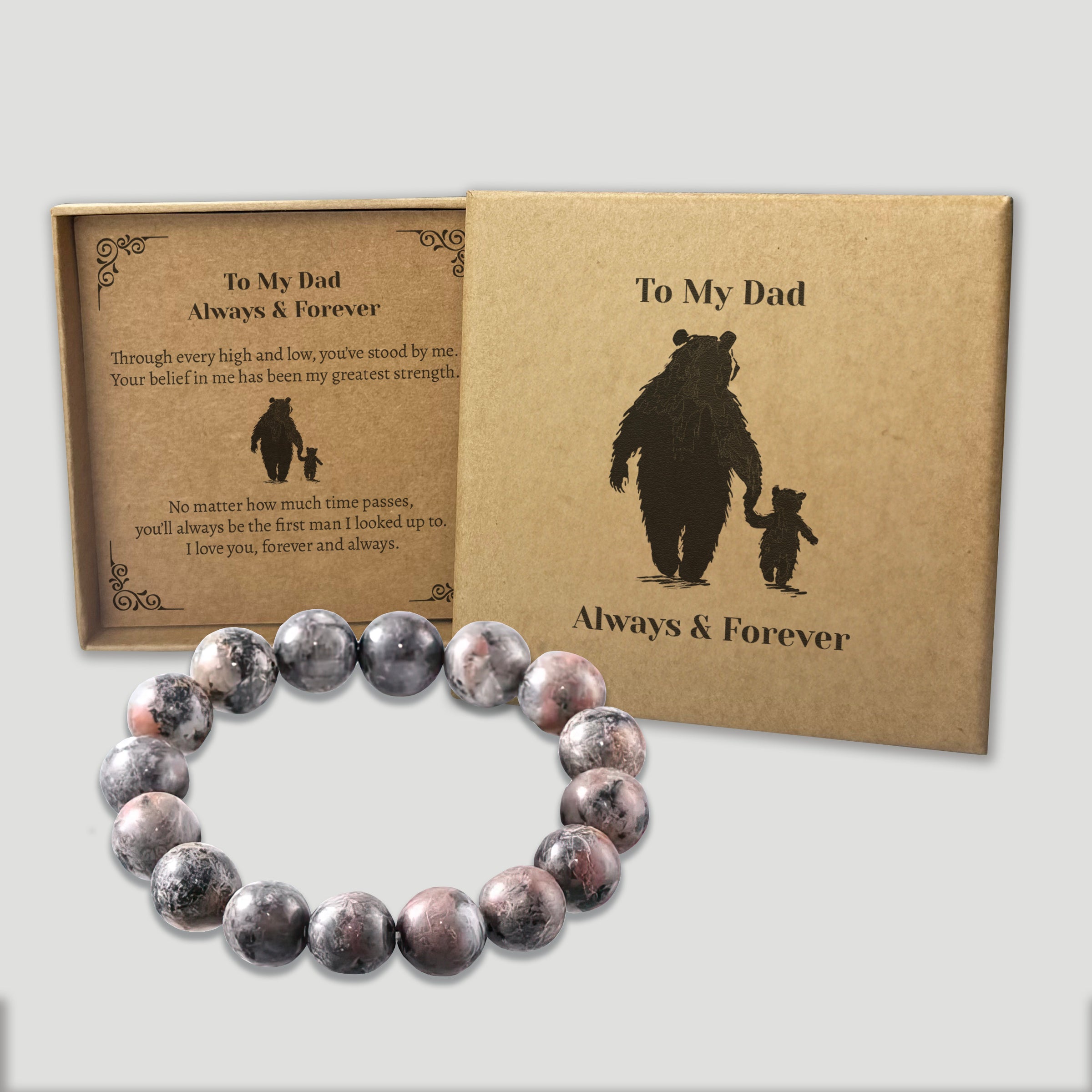 To My Dad Always & Forever - Choice of 4 Bracelets - Jewelry Gifts for Dad
