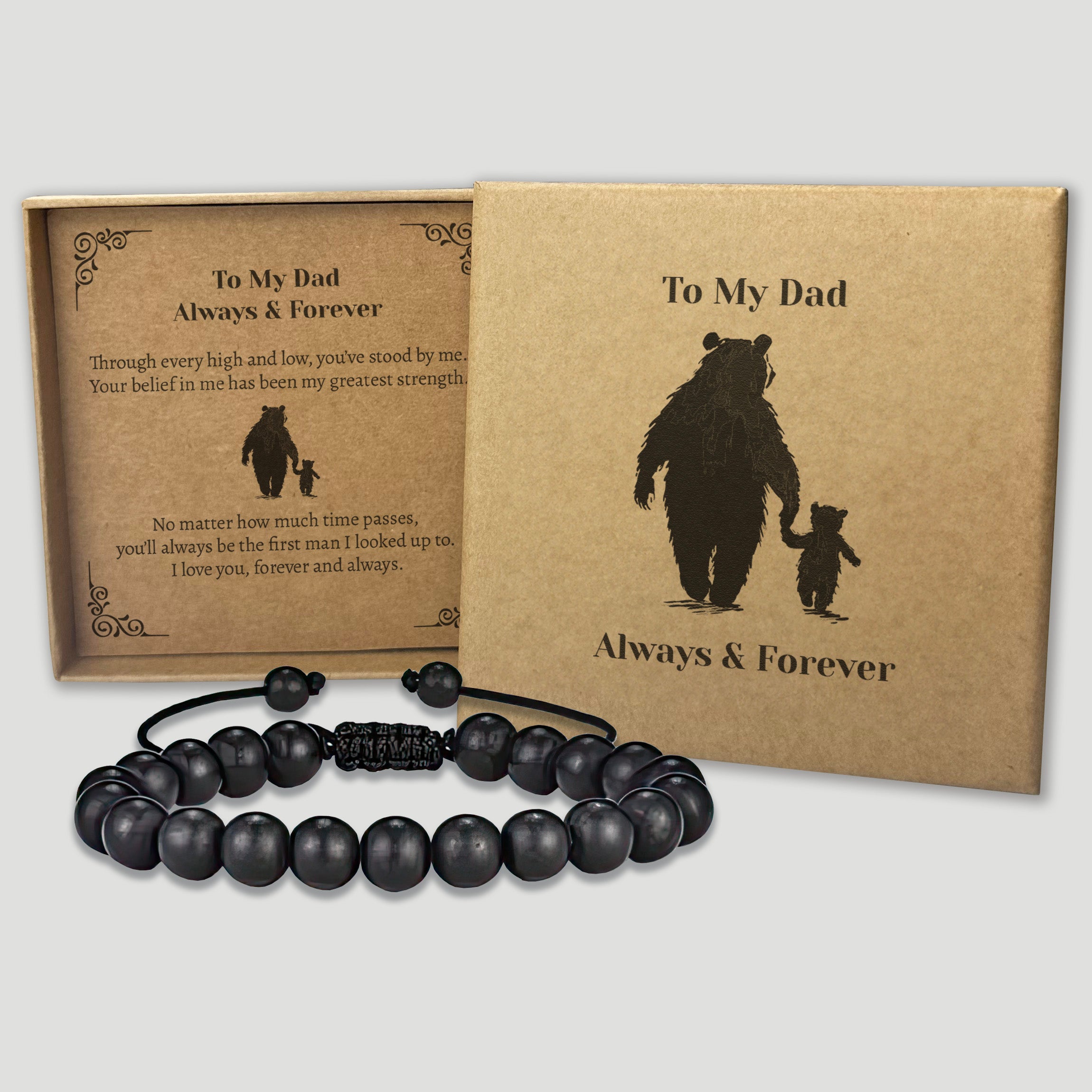 To My Dad Always & Forever - Choice of 4 Bracelets - Jewelry Gifts for Dad