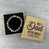 PERSONALISED No.1 Dad In The World - Choice of 4 Bracelets - Jewelry Gifts for Dad