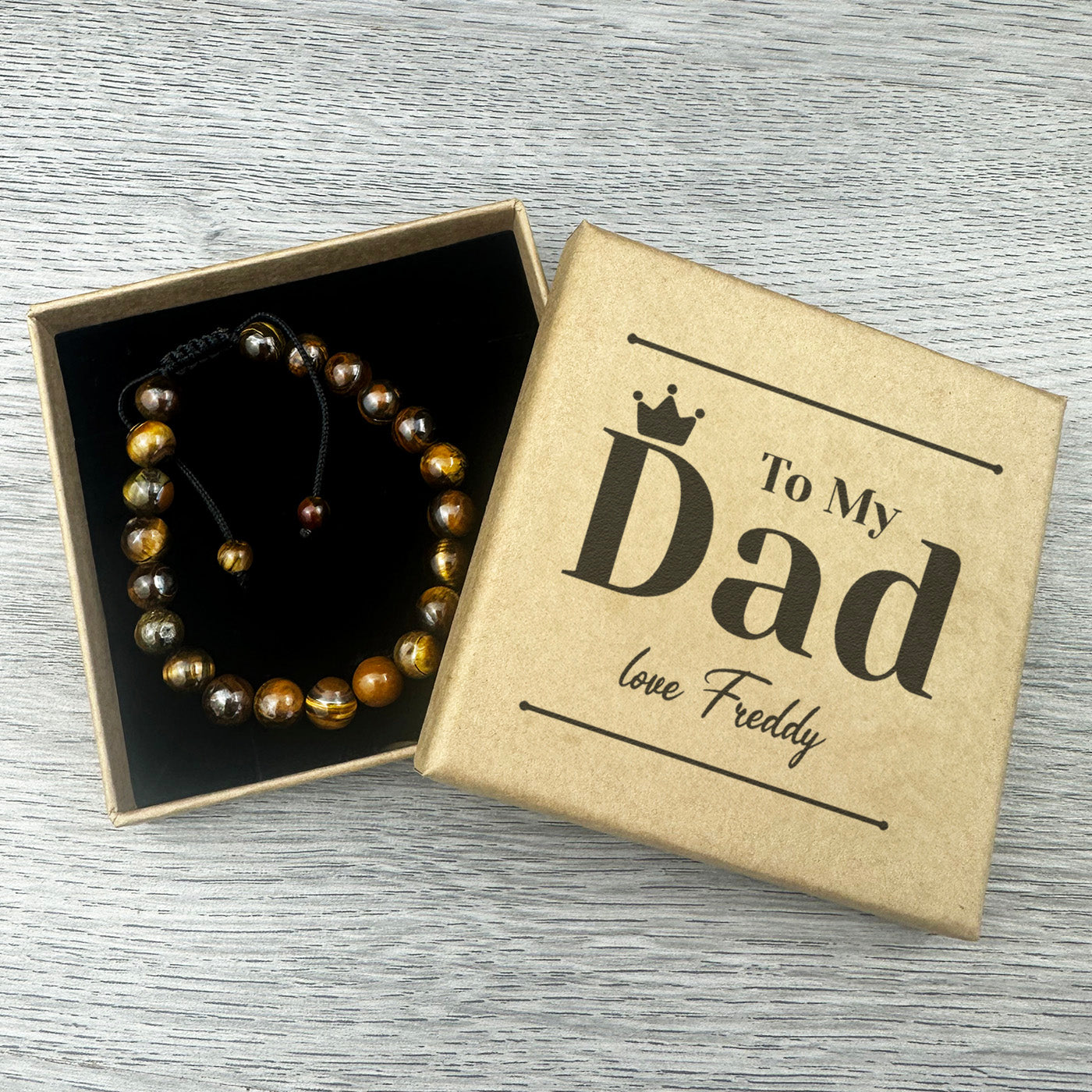 PERSONALISED To My Dad - Choice of 4 Bracelets - Jewelry Gifts for Dad