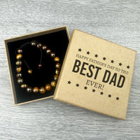 Happy Fathers Day To The Best Dad Ever - Choice of 4 Bracelets - Jewelry Gifts for Dad (Copy)