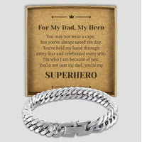 For My Dad My Hero - Choice of 4 Bracelets - Jewelry Gifts for Dad