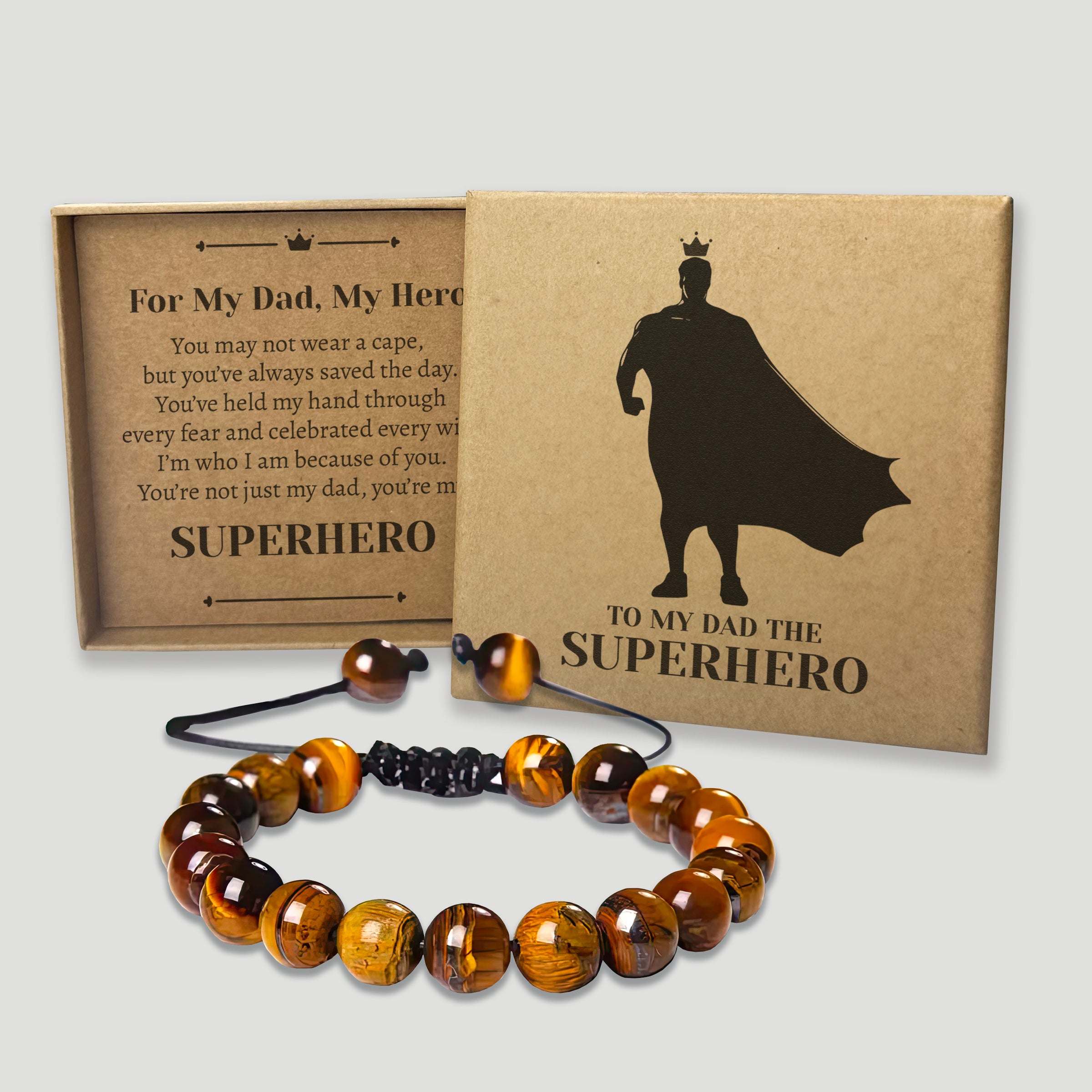 For My Dad My Hero - Choice of 4 Bracelets - Jewelry Gifts for Dad