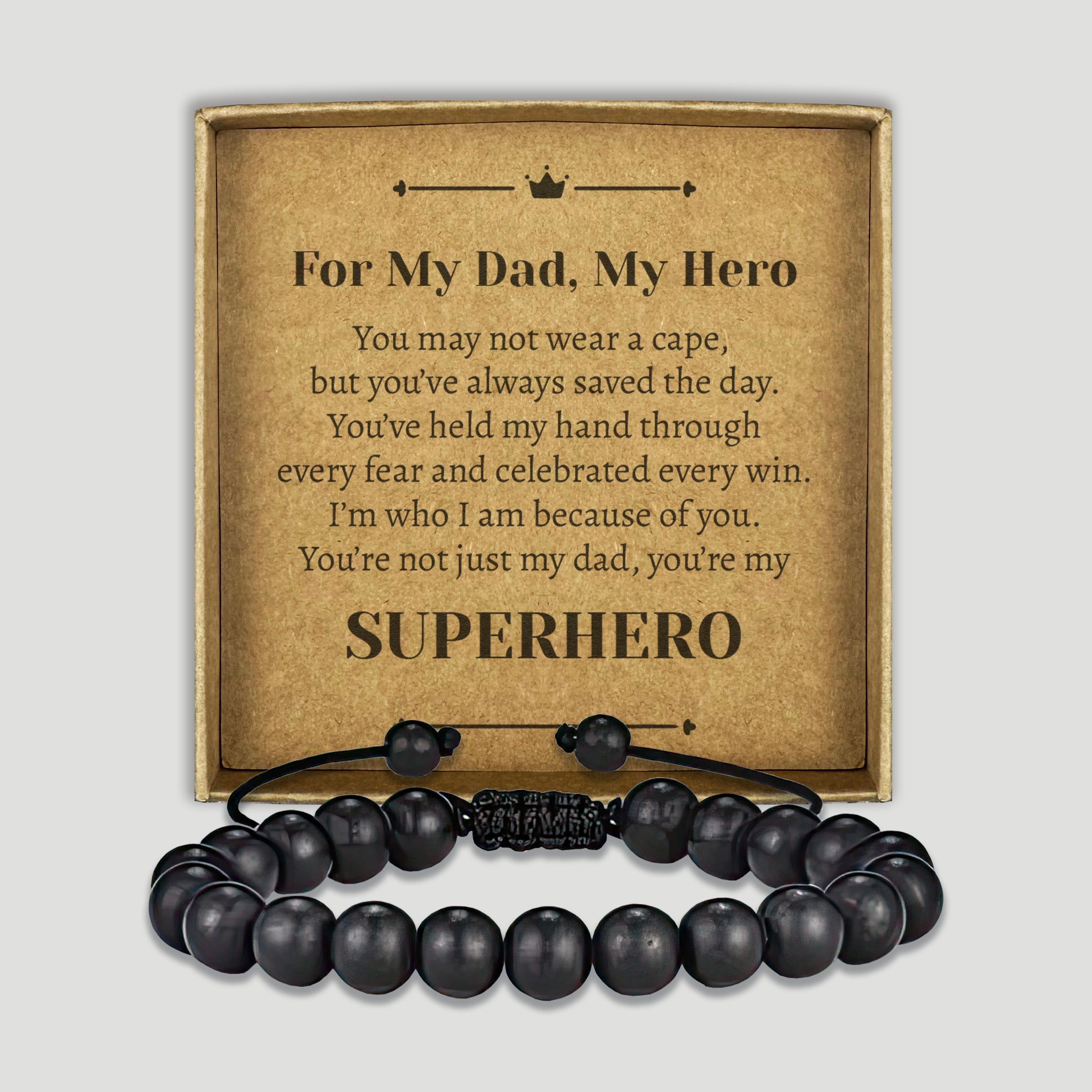 For My Dad My Hero - Choice of 4 Bracelets - Jewelry Gifts for Dad