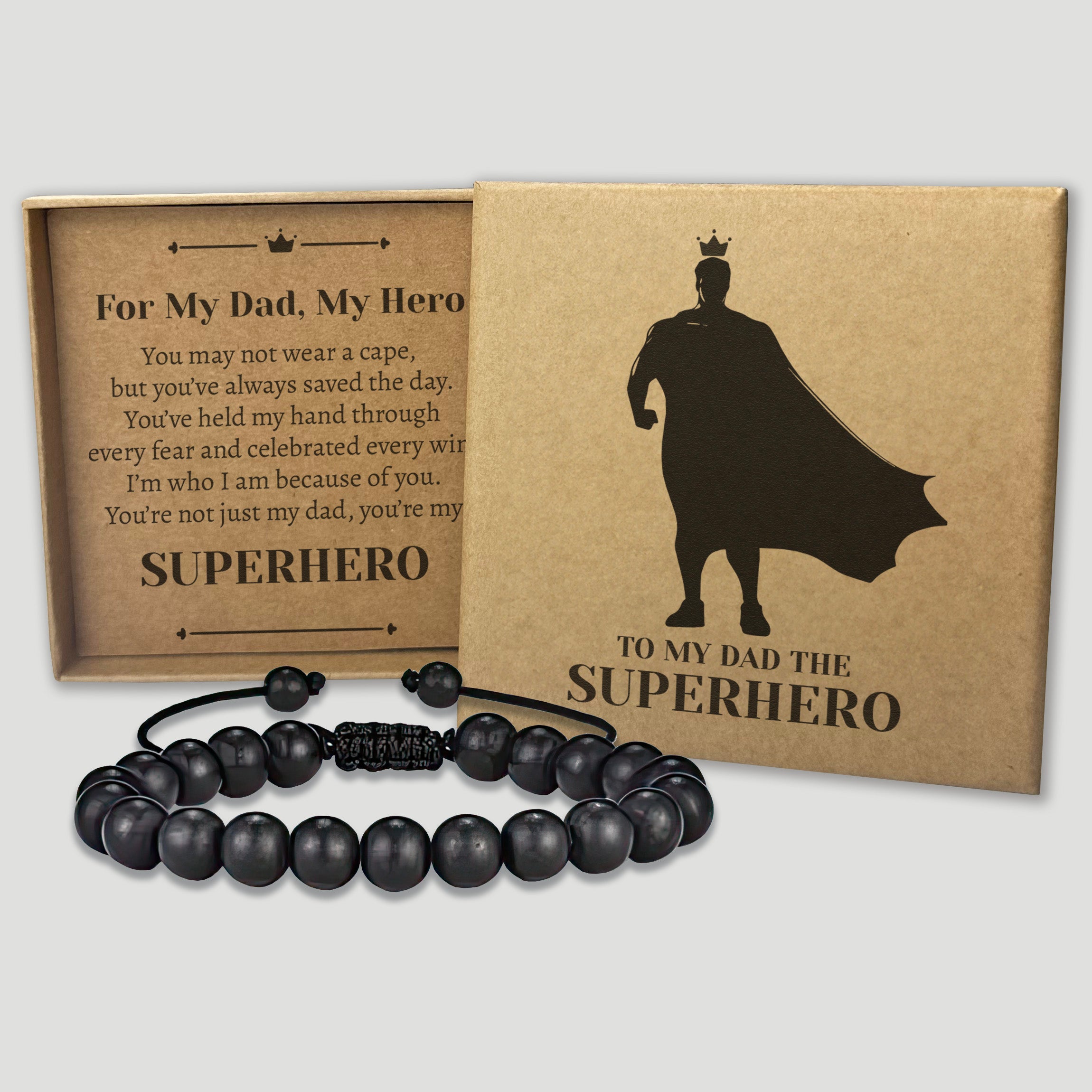 For My Dad My Hero - Choice of 4 Bracelets - Jewelry Gifts for Dad