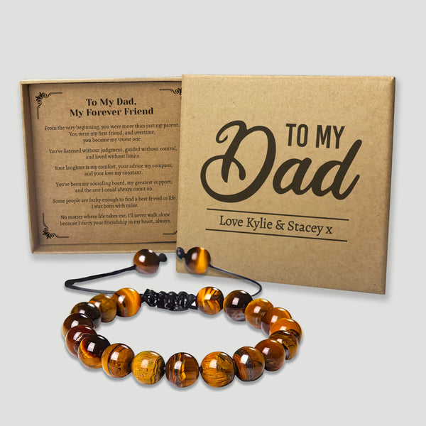PERSONALISED To My Dad, My Forever Friend - Choice of 4 Bracelets - Jewelry Gifts for Dad