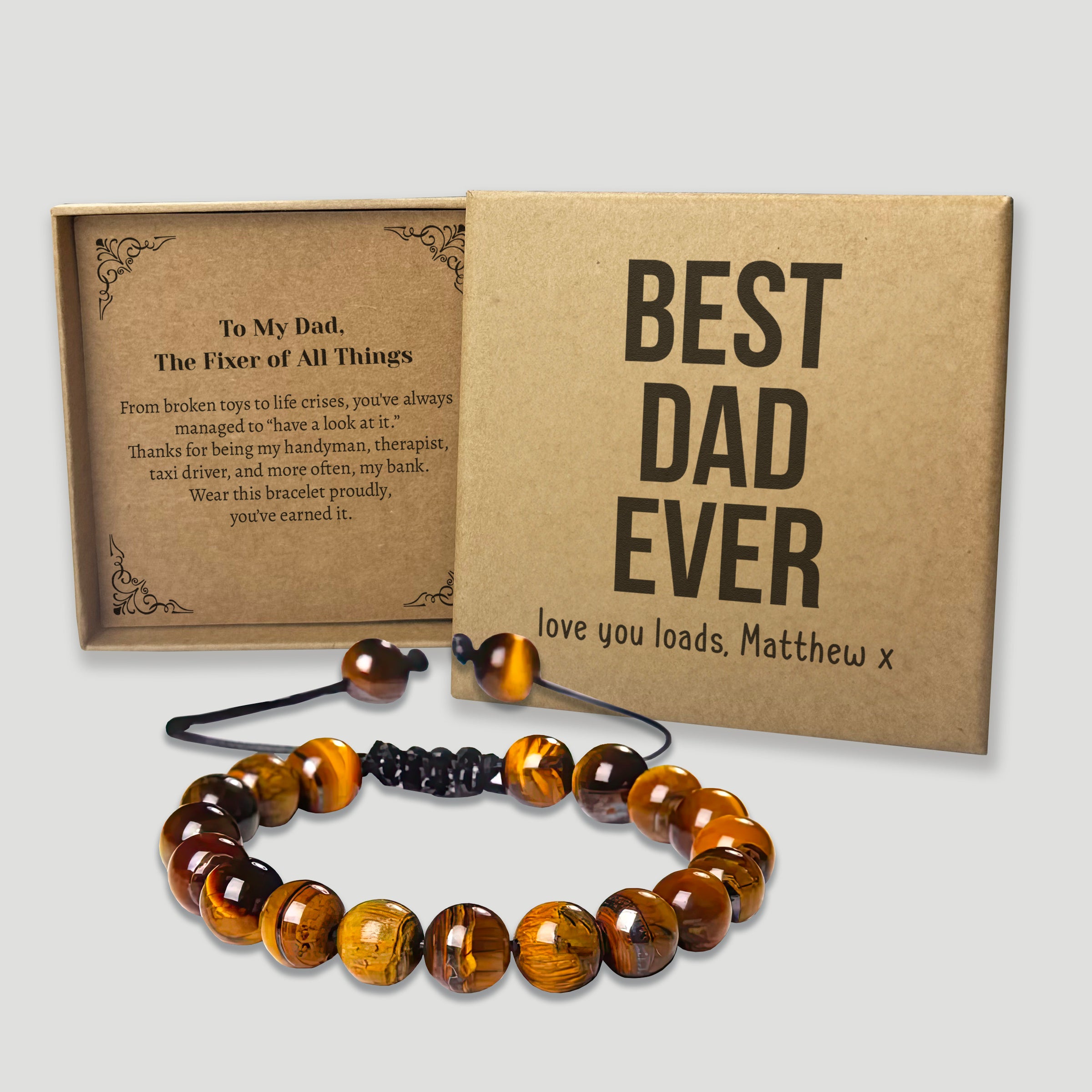 PERSONALISED To My Dad, Fixer Of All Things - Choice of 4 Bracelets - Jewelry Gifts for Dad