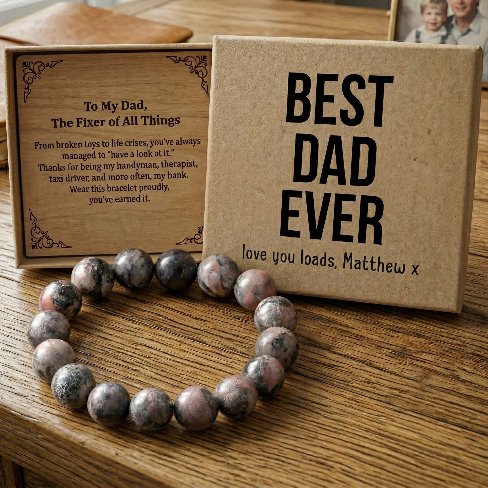 PERSONALISED To My Dad, Fixer Of All Things - Choice of 4 Bracelets - Jewelry Gifts for Dad