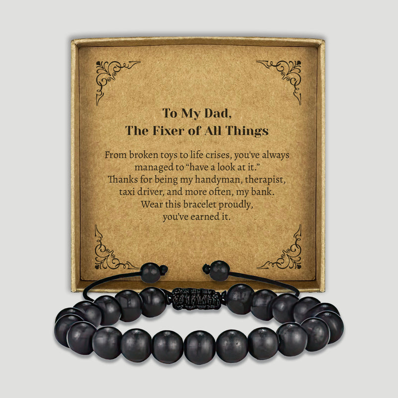 PERSONALISED To My Dad, Fixer Of All Things - Choice of 4 Bracelets - Jewelry Gifts for Dad
