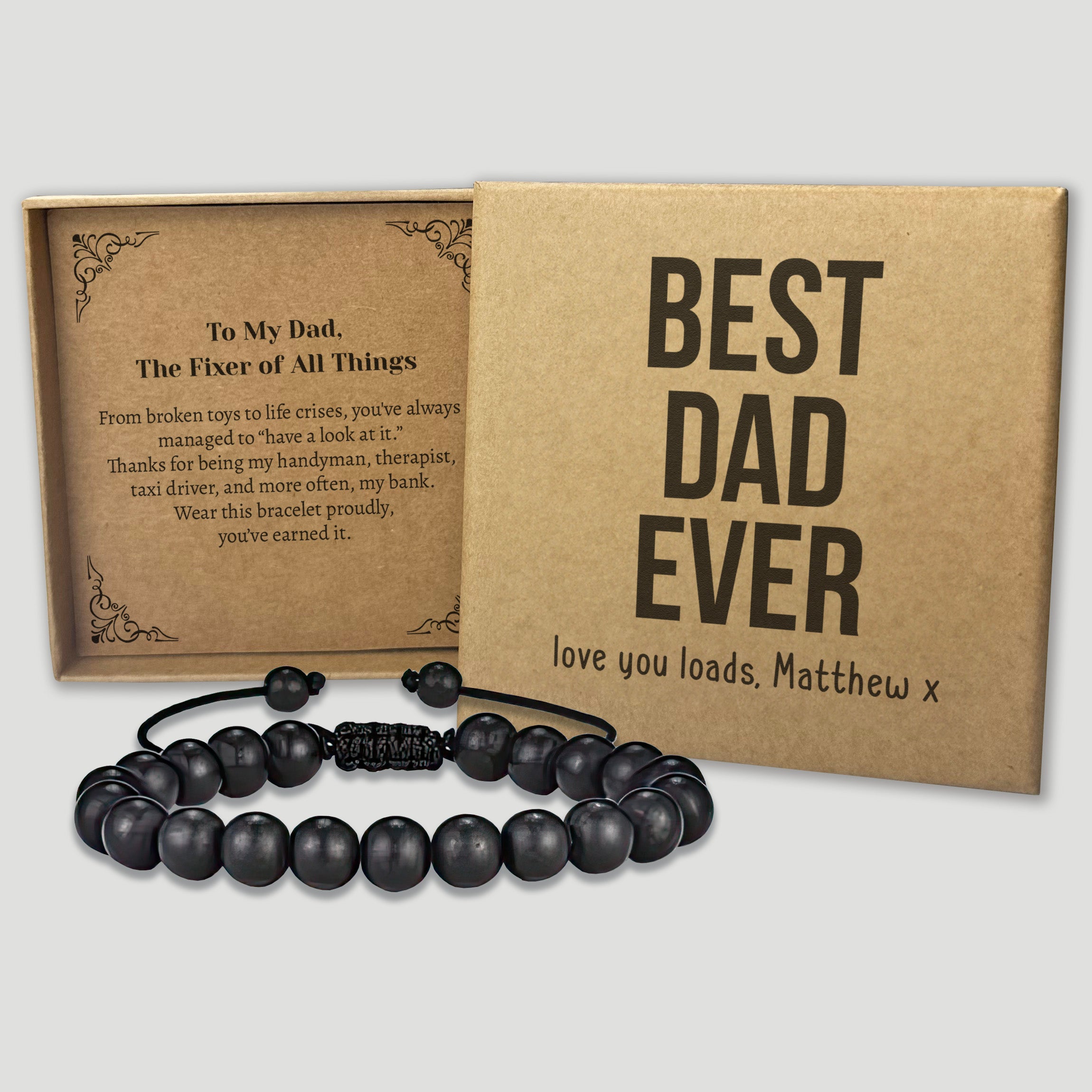 PERSONALISED To My Dad, Fixer Of All Things - Choice of 4 Bracelets - Jewelry Gifts for Dad