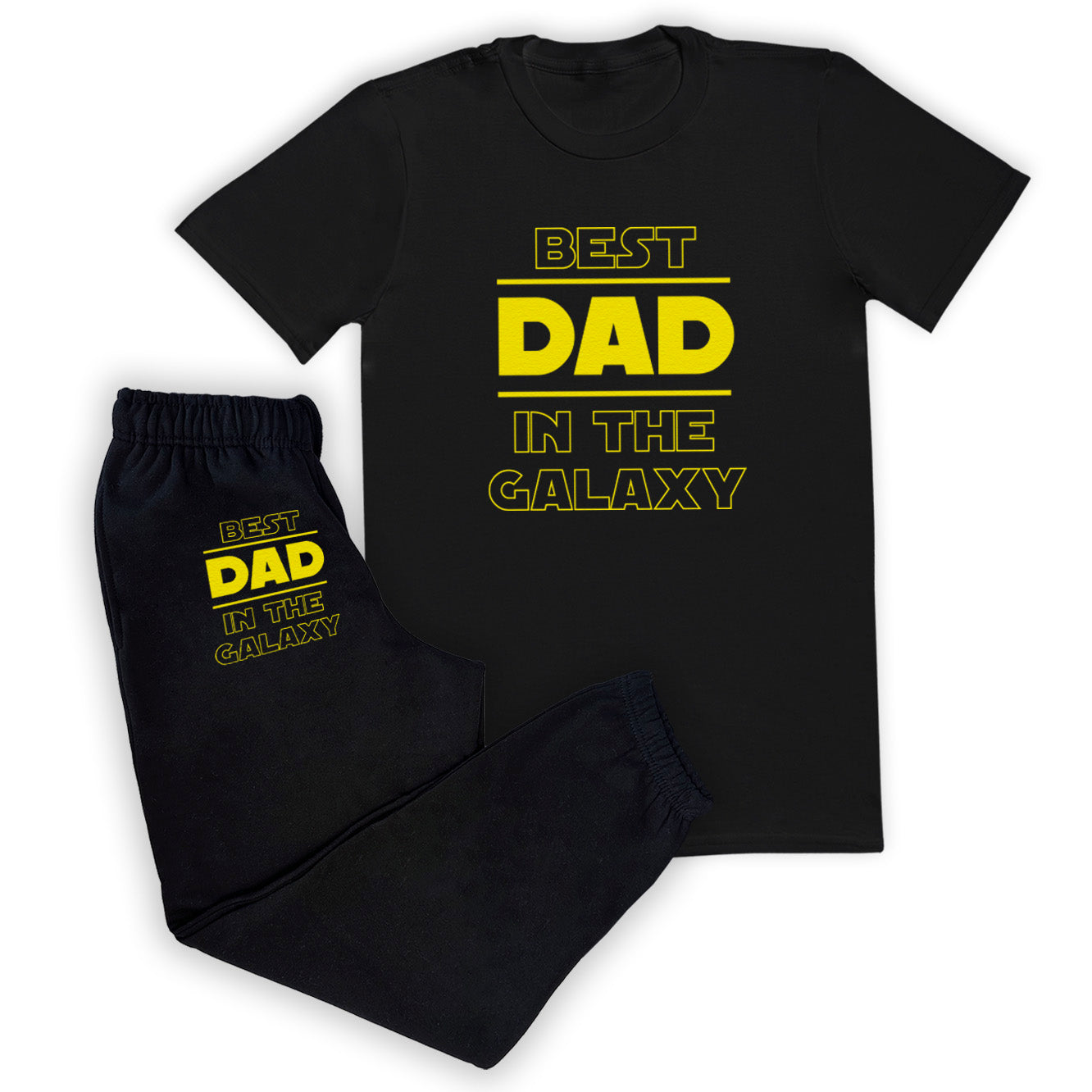 Best Dad In The Galaxy Yellow - Loungewear Joggers Set