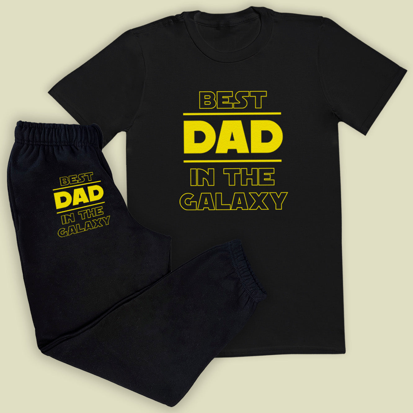 Best Dad In The Galaxy Yellow - Loungewear Joggers Set