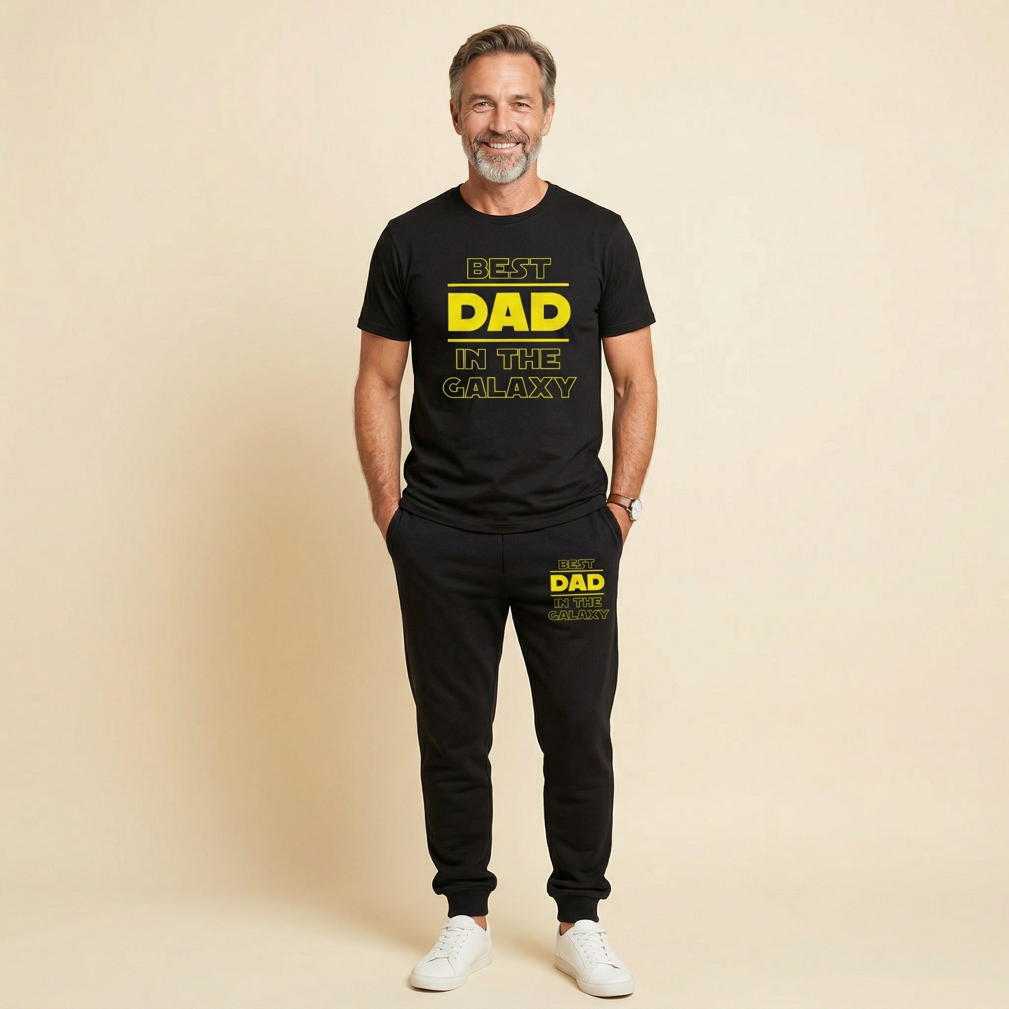 Best Dad In The Galaxy Yellow - Loungewear Joggers Set