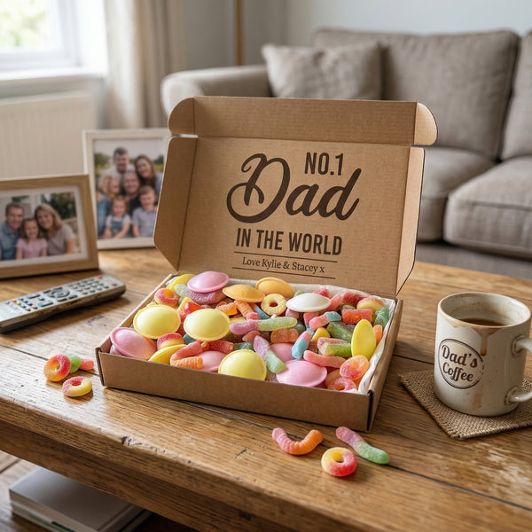 PERSONALISED No.1 Dad In The World - Jelly & Fizzy Sweet Box