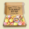 PERSONALISED Happy Father's Day To The Worlds Best Dad - Jelly & Fizzy Sweet Box