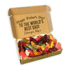PERSONALISED Happy Father's Day To The Worlds Best Dad - Jelly & Fizzy Sweet Box