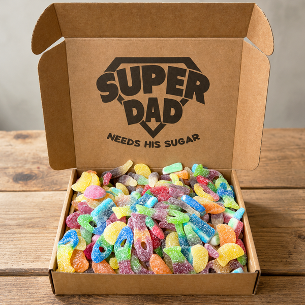 Super Dad Needs His Sugar - Sweet Box - Choice of Sweets