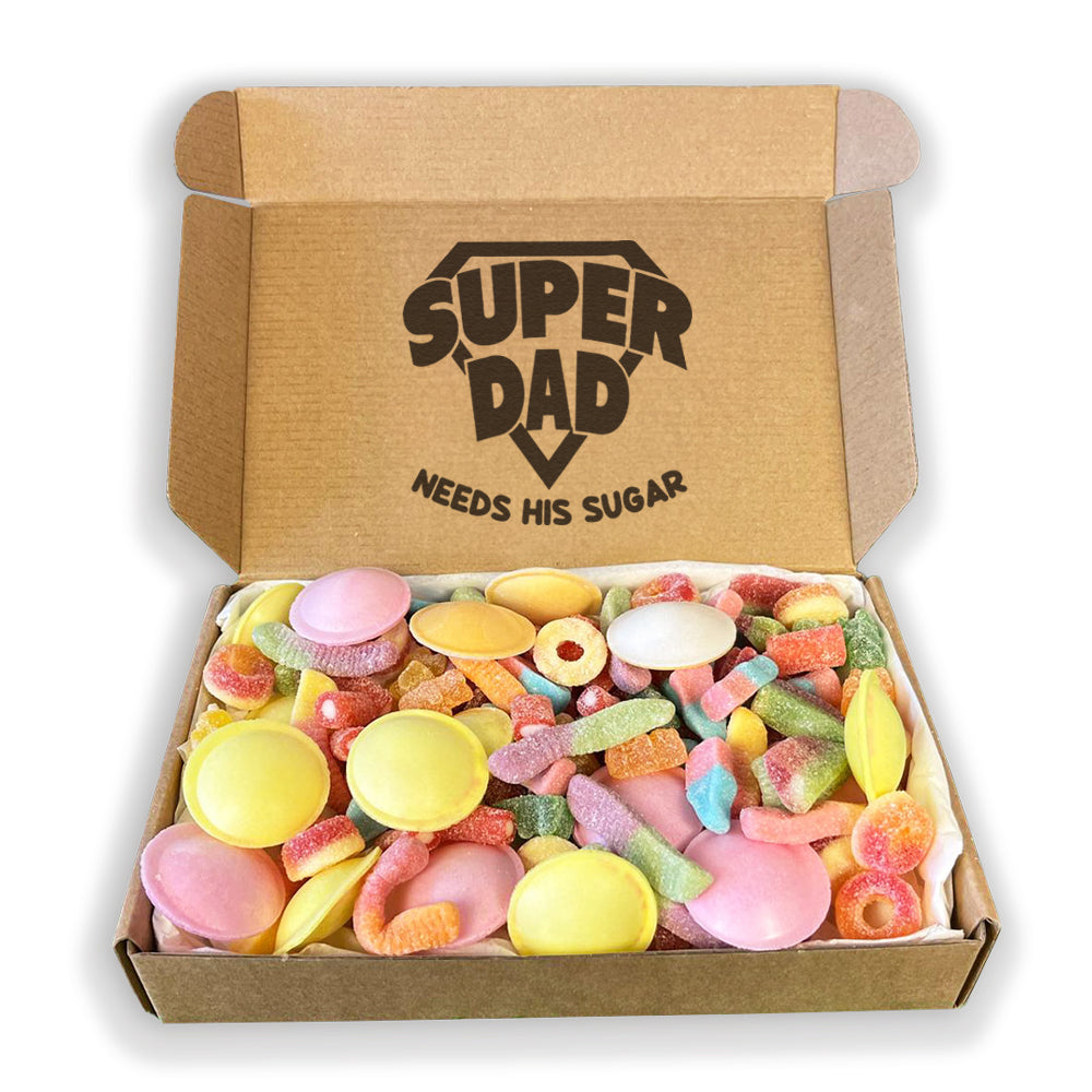Super Dad Needs His Sugar - Jelly & Fizzy Sweet Box