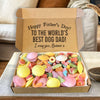 PERSONALISED Happy Fathers Day Worlds Best Dog Dad - Jelly & Fizzy Sweet Box