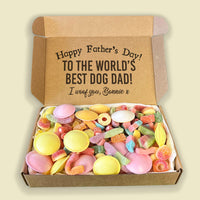 PERSONALISED Happy Fathers Day Worlds Best Dog Dad - Jelly & Fizzy Sweet Box