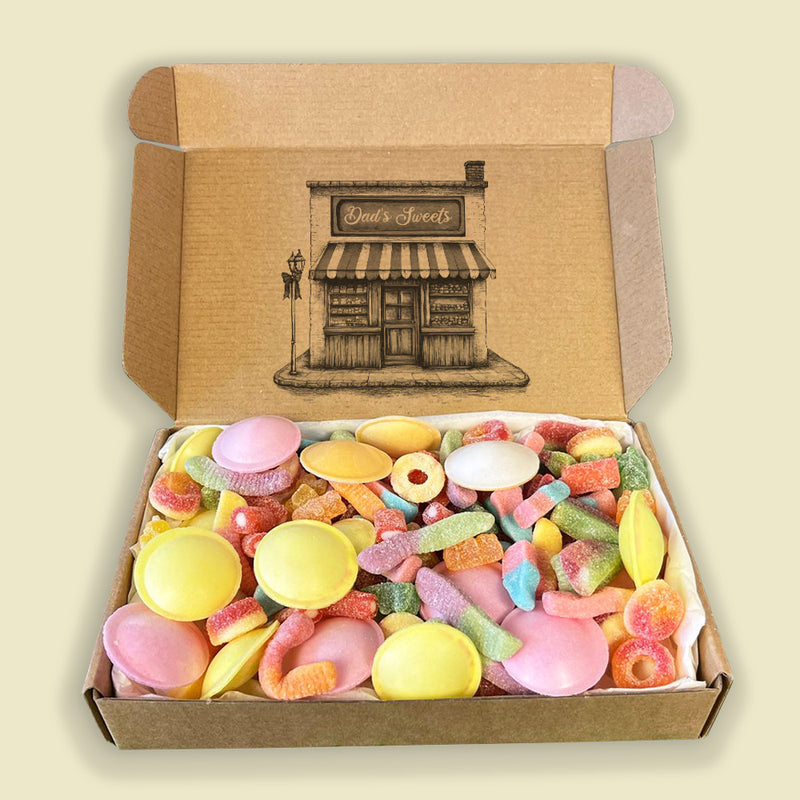 Dad Sweets Shop Front - Jelly & Fizzy Sweet Box