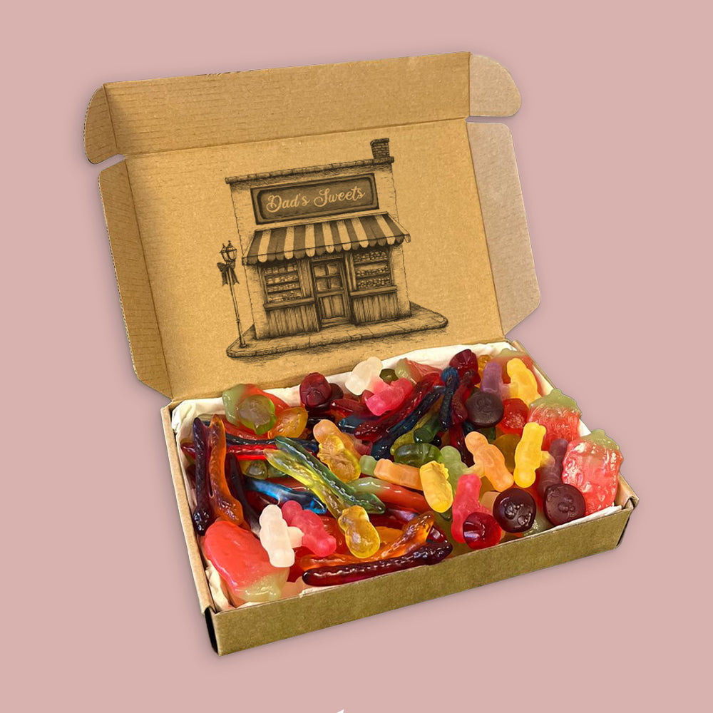 Dad Sweets Shop Front - Jelly & Fizzy Sweet Box