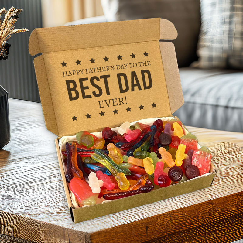 Happy Father's Day To The Best Dad Ever - Jelly & Fizzy Sweet Box