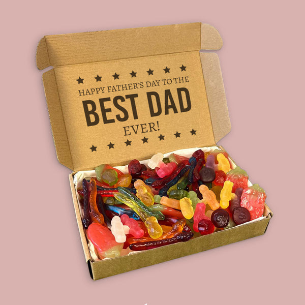 Happy Father's Day To The Best Dad Ever - Jelly & Fizzy Sweet Box