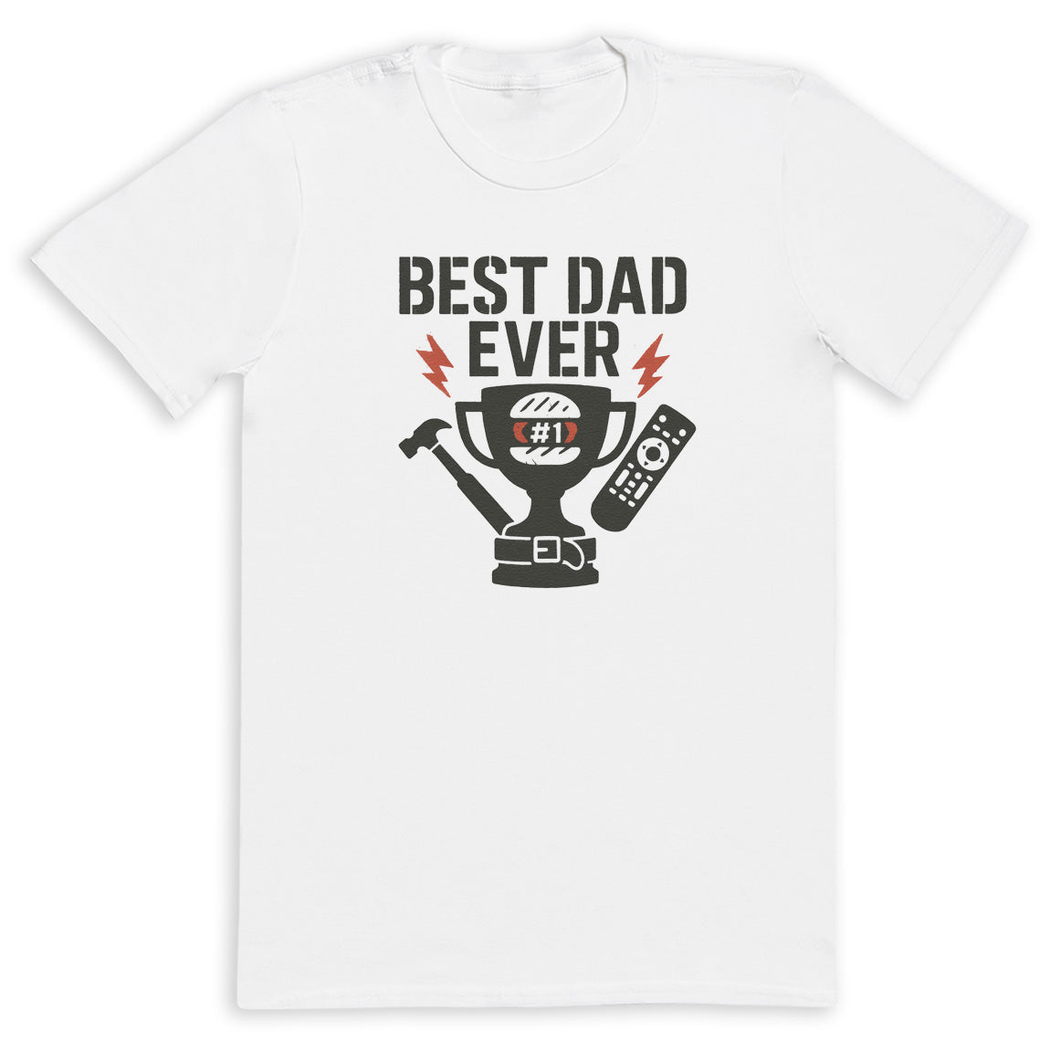 Best Dad Ever Trophy - Mens T-Shirt - Dads T-Shirt