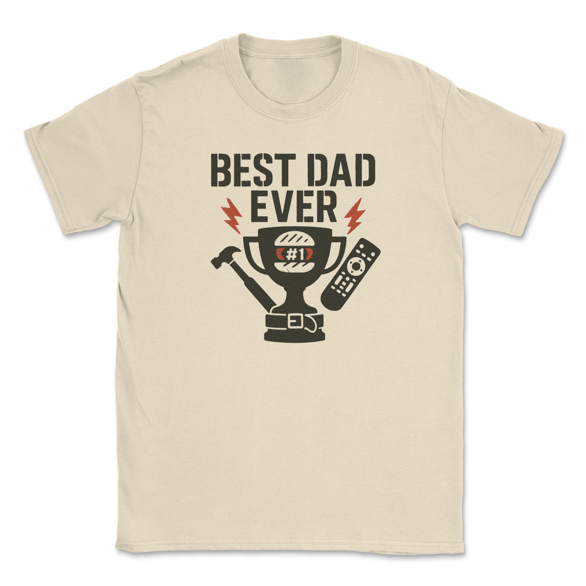 Best Dad Ever Trophy - Mens T-Shirt - Dads T-Shirt