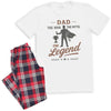 Dad The Man The Myth The Legend - Pyjamas - Top & Tartan PJ Bottoms - Dad Pyjamas