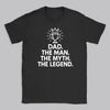 Dad The Man The Myth The Legend White Design - Mens T-Shirt - Dads T-Shirt