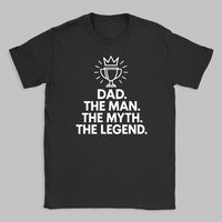 Dad The Man The Myth The Legend White Design - Mens T-Shirt - Dads T-Shirt