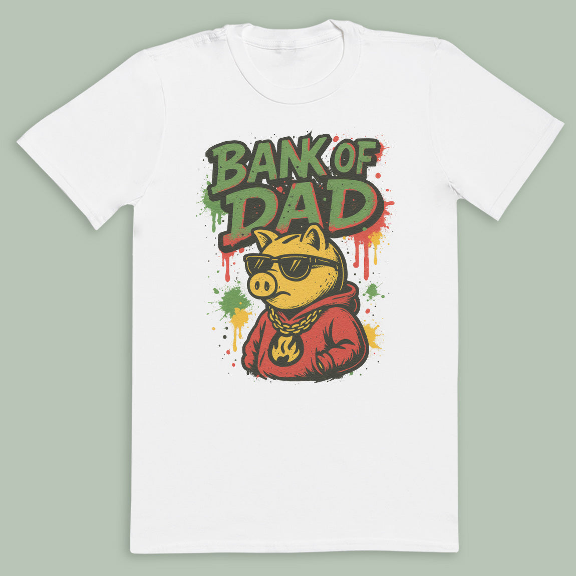 Bank Of Dad Graffiti - Mens T-Shirt - Dads T-Shirt