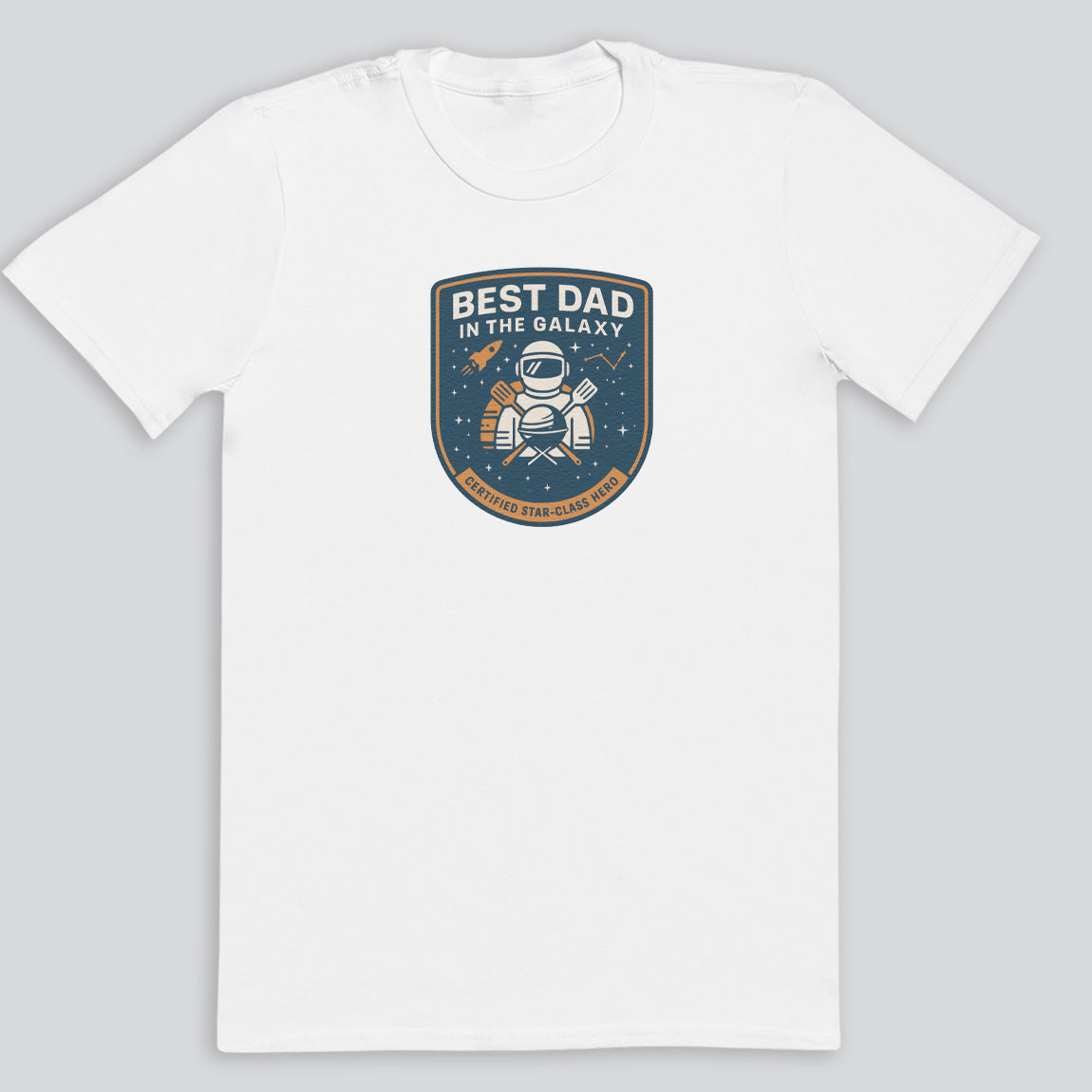 Best Dad In The Galaxy Certified Star Class - Mens T-Shirt - Dads T-Shirt