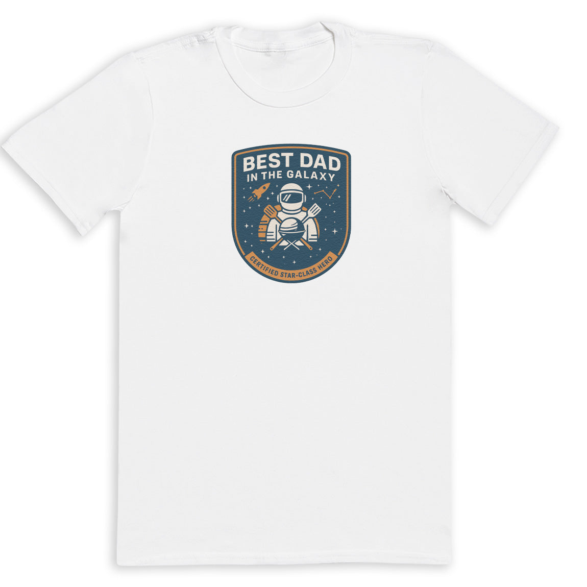 Best Dad In The Galaxy Certified Star Class - Mens T-Shirt - Dads T-Shirt