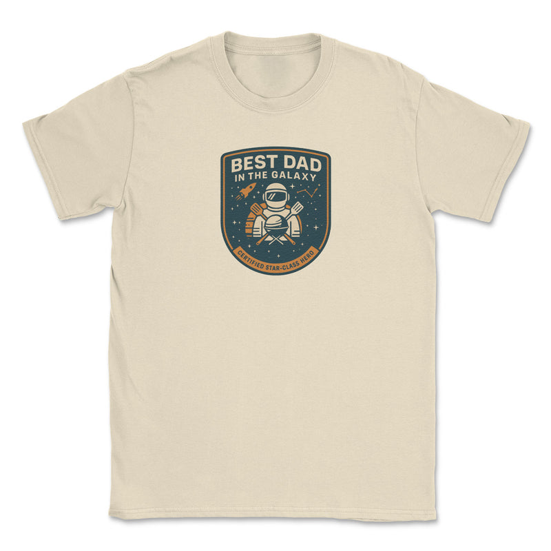 Best Dad In The Galaxy Certified Star Class - Mens T-Shirt - Dads T-Shirt