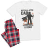 Intergalactic Dad - Pyjamas - Top & Tartan PJ Bottoms - Dad Pyjamas